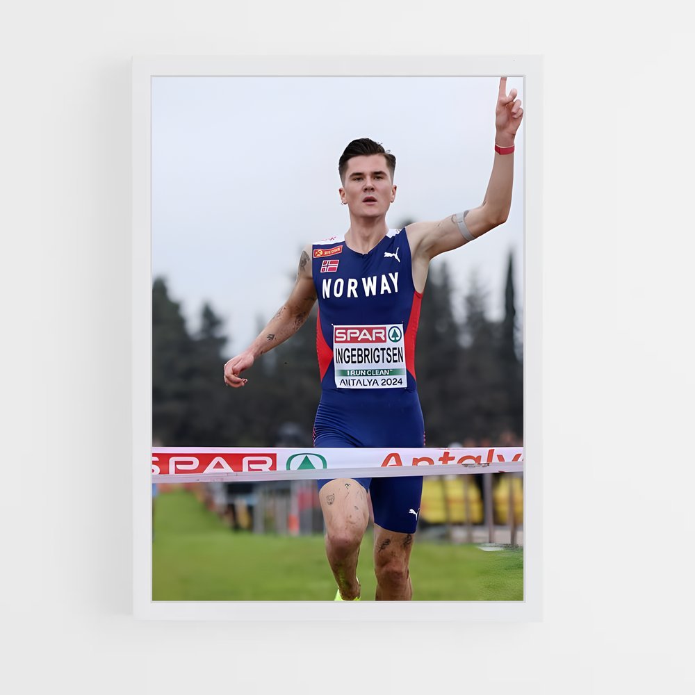 Poster L'Élan d'Ingebrigtsen – affiche Athlétisme (vue 3)